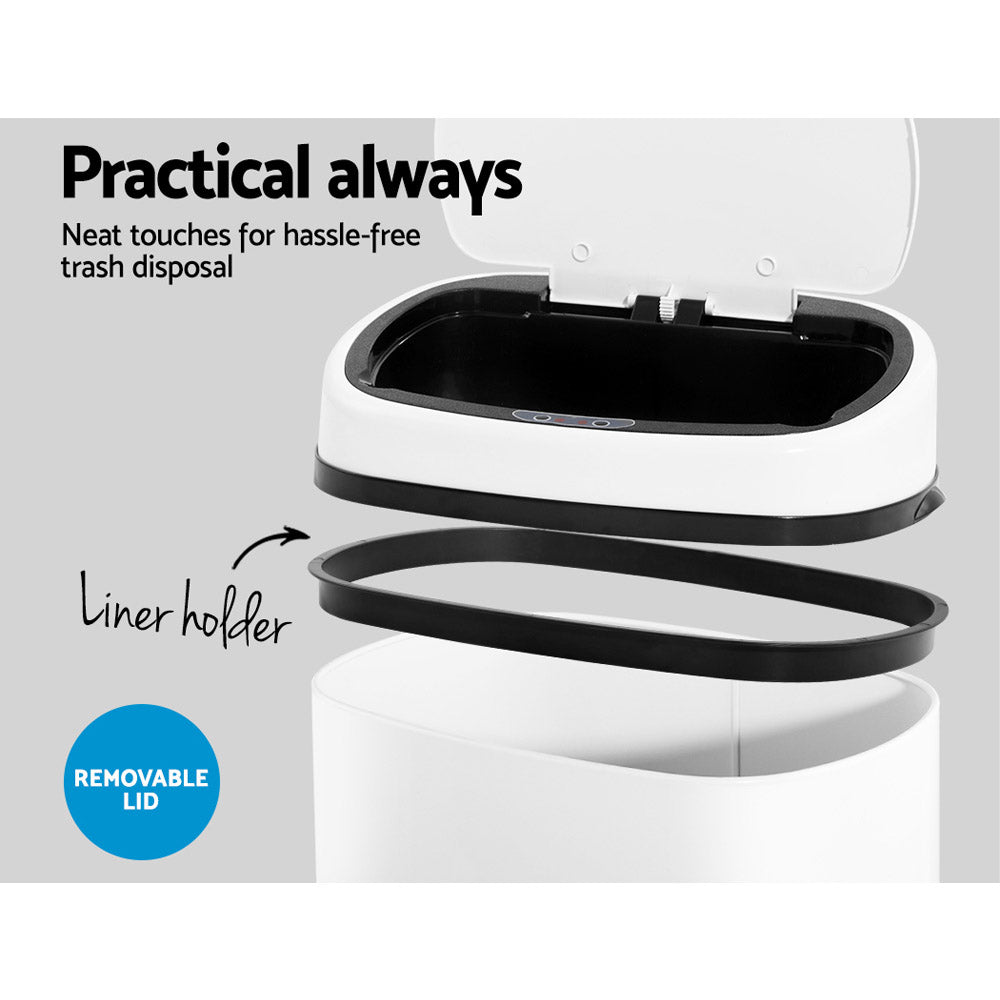 devanti-58l-sensor-bin-white at www.mallsonline.com.au