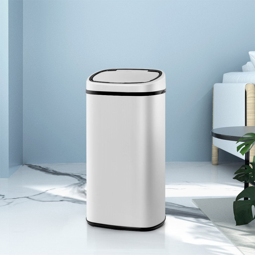devanti-58l-sensor-bin-white www.mallsonline.com.au