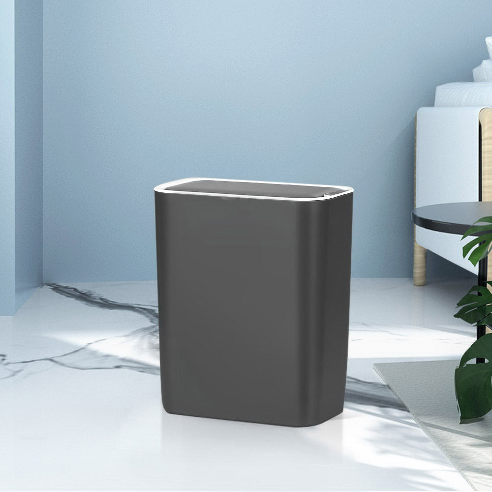 devanti-motion-sensor-bin-automatic-rubbish-bins-waste-trash-can-ash-black-9l at www.mallsonline.com.au