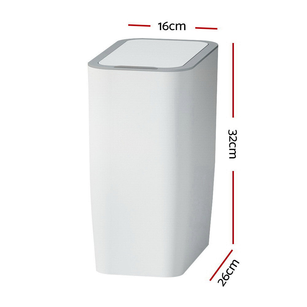 devanti-motion-sensor-bin-automatic-rubbish-bins-waste-trash-can-white-9l www.mallsonline.com.au