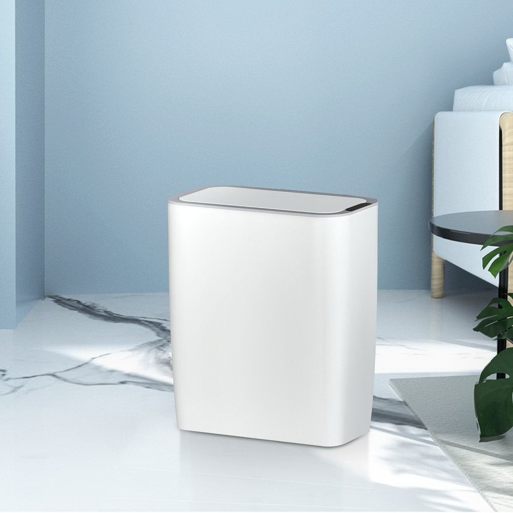 devanti-motion-sensor-bin-automatic-rubbish-bins-waste-trash-can-white-9l www.mallsonline.com.au