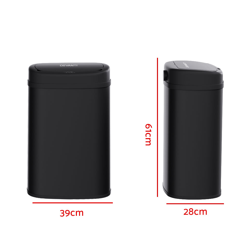devanti-sensor-bin-50l-motion-rubbish-trash-can-auto-touch-free-kitchen-black www.mallsonline.com.au
