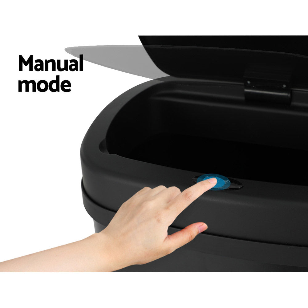 devanti-sensor-bin-50l-motion-rubbish-trash-can-auto-touch-free-kitchen-black www.mallsonline.com.au