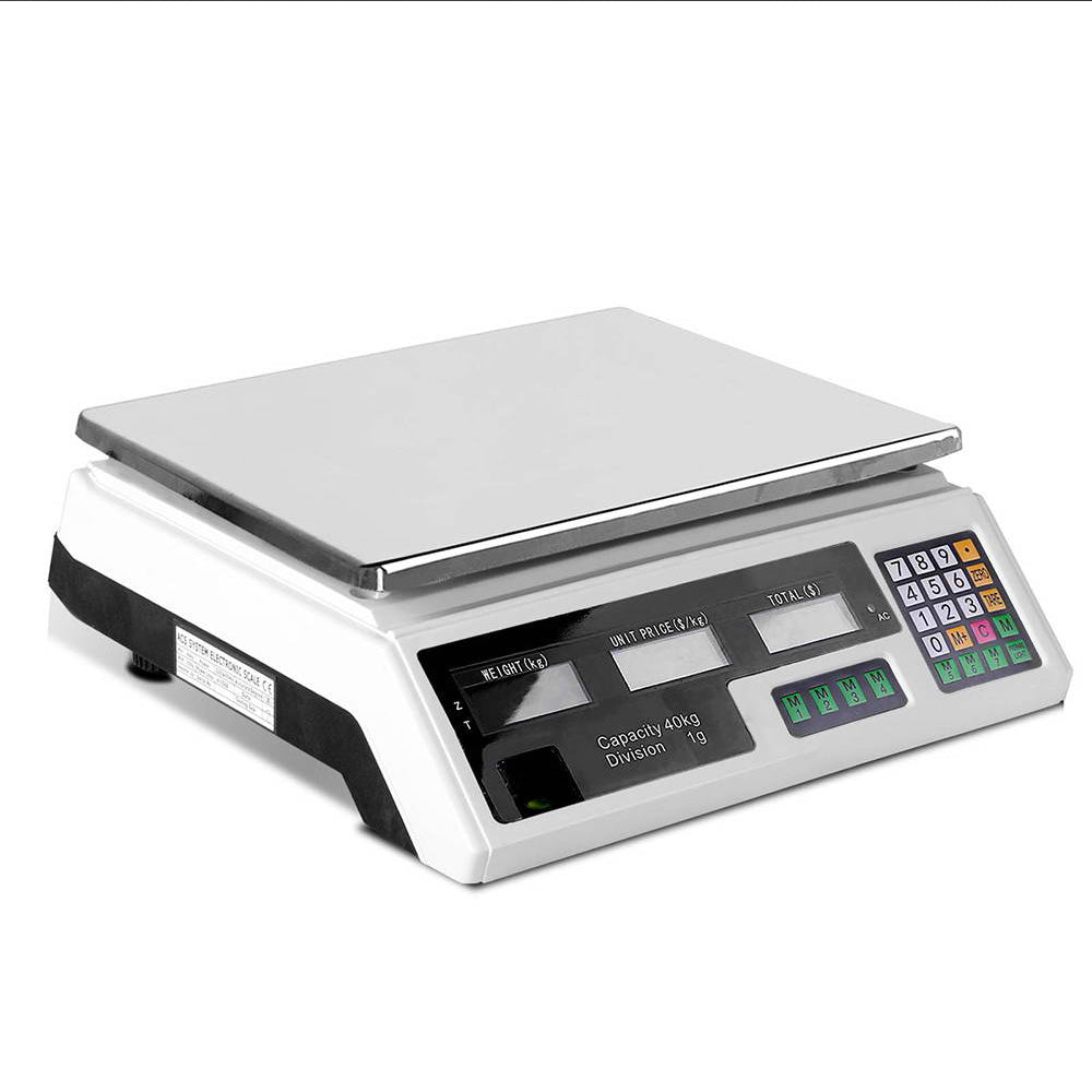 emajin-scales-digital-accurate-40kg-weighing-kitchen-scales-platform-scales-lcd-white at www.mallsonline.com.au