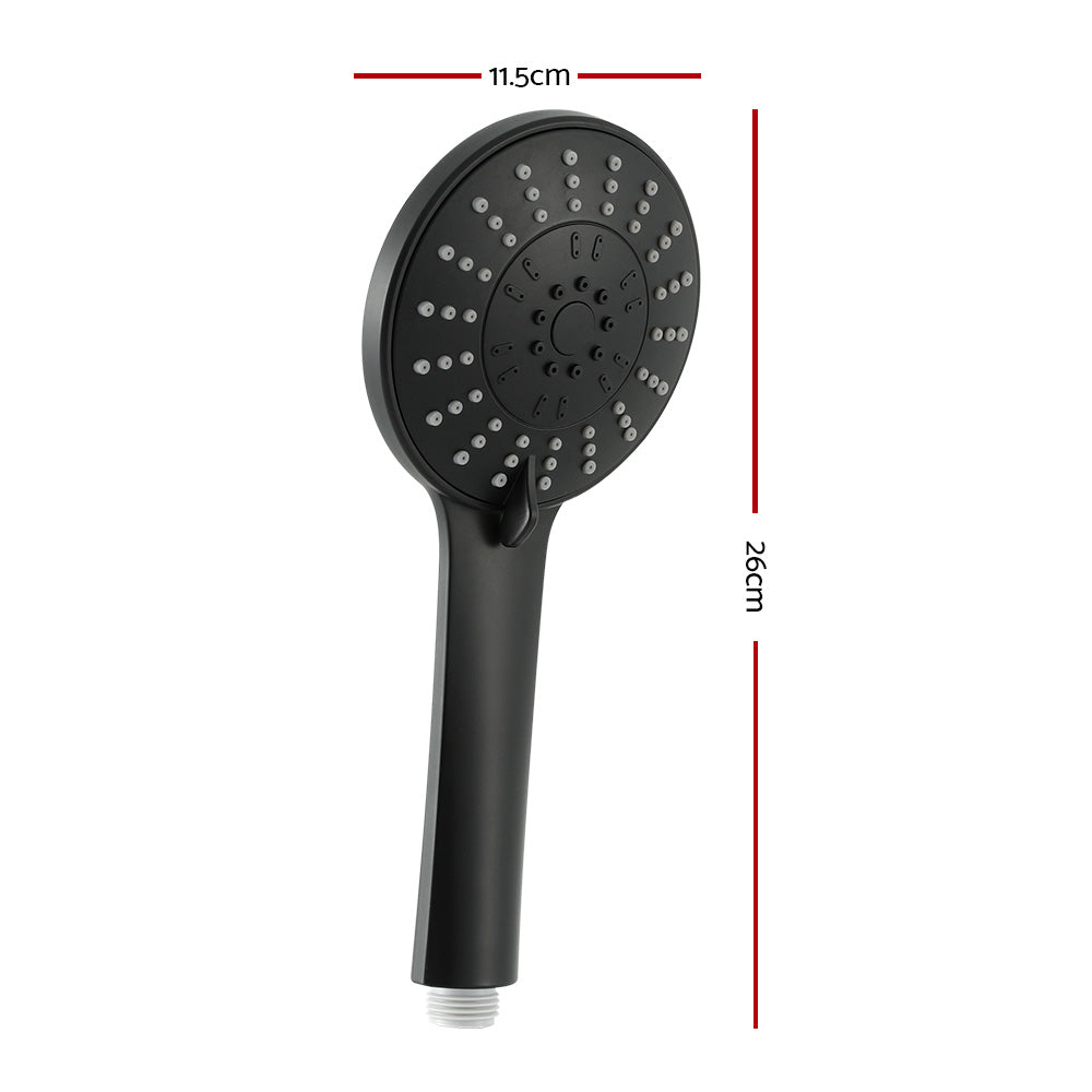 handheld-shower-head-4-5-high-pressure-5-modes-poweful-round-black at www.mallsonline.com.au