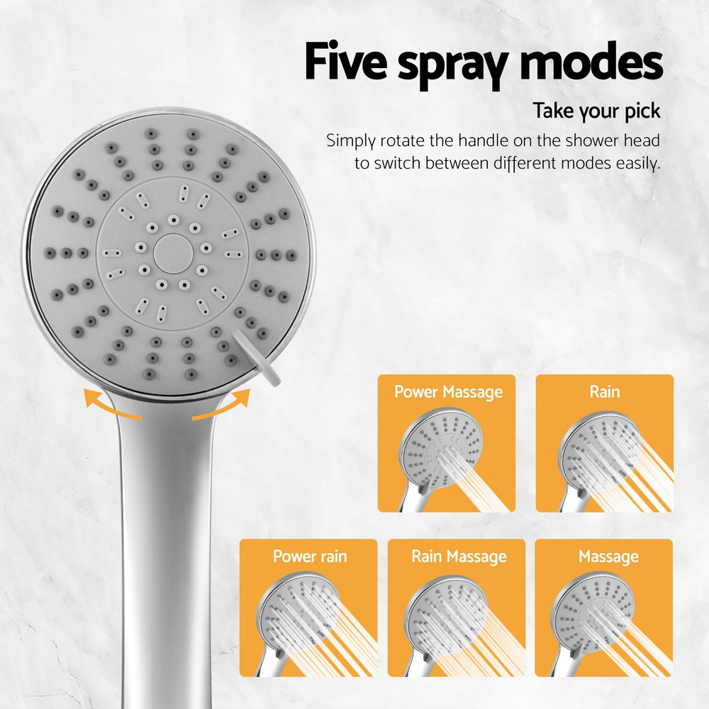 handheld-shower-head-4-5-high-pressure-5-modes-poweful-round-chrome at www.mallsonline.com.au