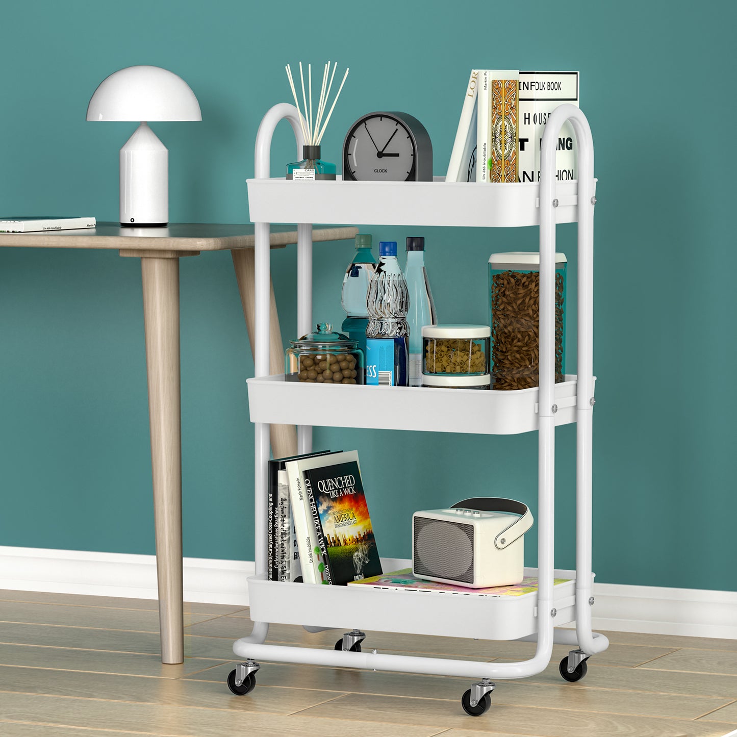 artiss-storage-trolley-kitchen-cart-3-tiers-rack-shelf-organiser-wheels-white www.mallsonline.com.au