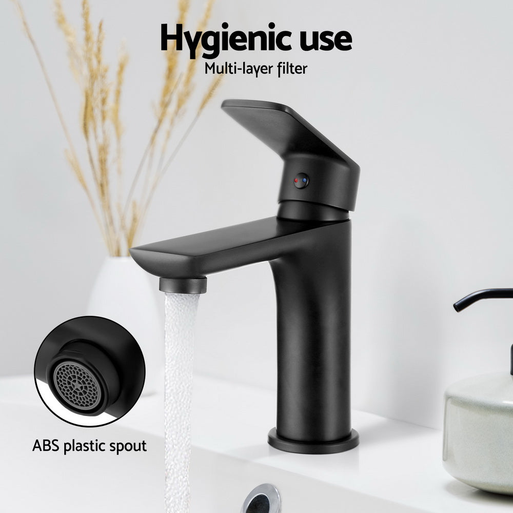 Cefito Bathroom Basin Mixer Tap Brass Faucet Vanity Laundry Sink Black