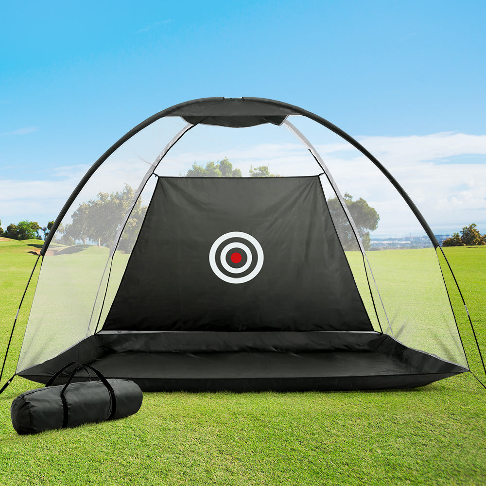 everfit-3m-golf-practice-net-portable-training-aid-driving-target-tent-black www.mallsonline.com.au