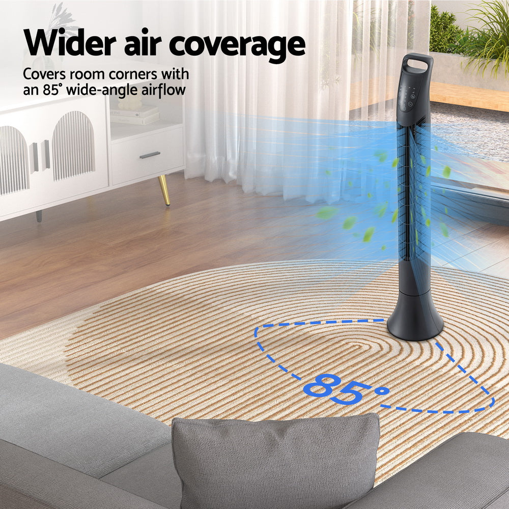 devanti-tower-fan-oscillating-3-speeds-with-remote-91cm www.mallsonline.com.au