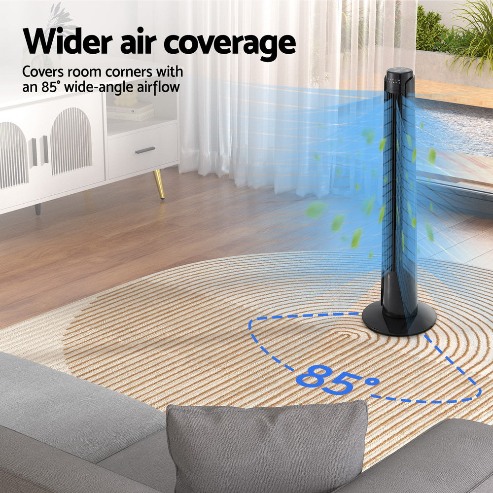 devanti-tower-fan-oscillating-3-speeds-with-remote-93cm www.mallsonline.com.au