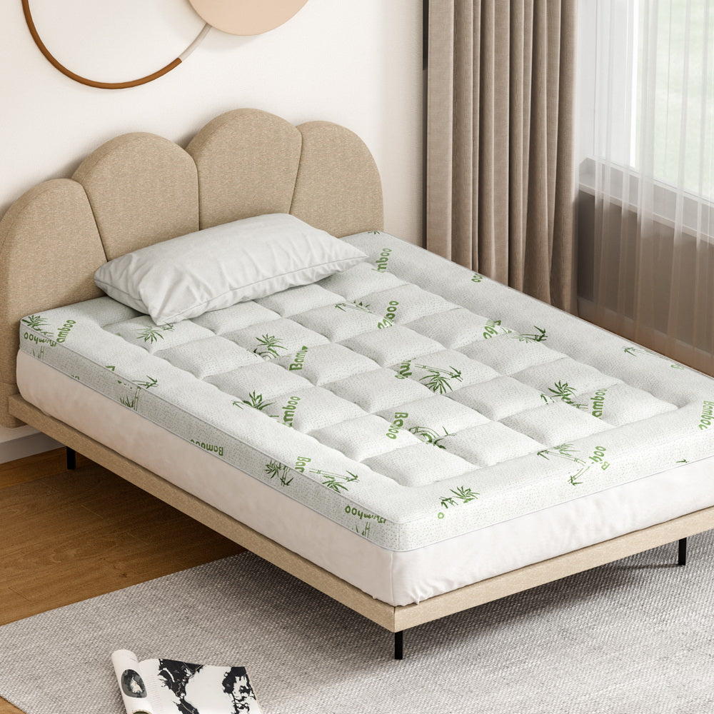 giselle-bedding-mattress-topper-pillowtop-bamboo-7-5cm-double www.mallsonline.com.au