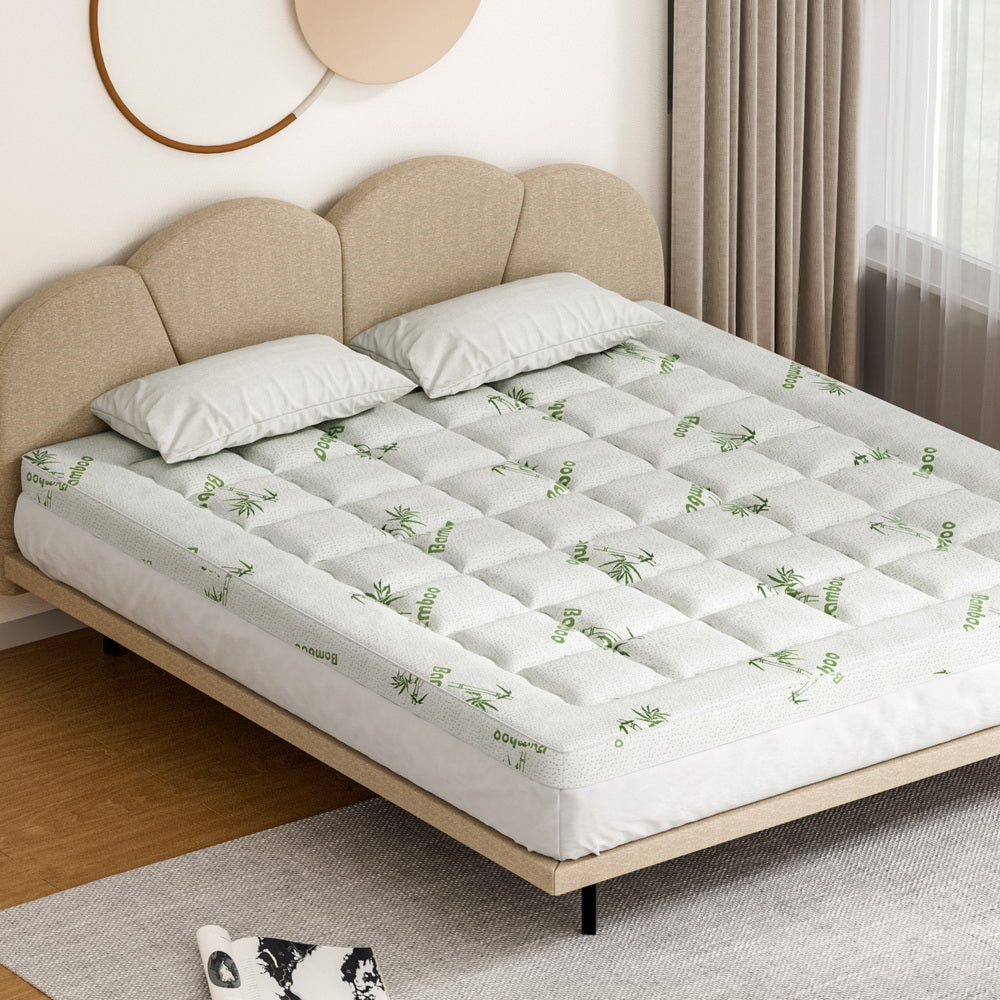 giselle-bedding-mattress-topper-pillowtop-bamboo-7-5cm-king www.mallsonline.com.au