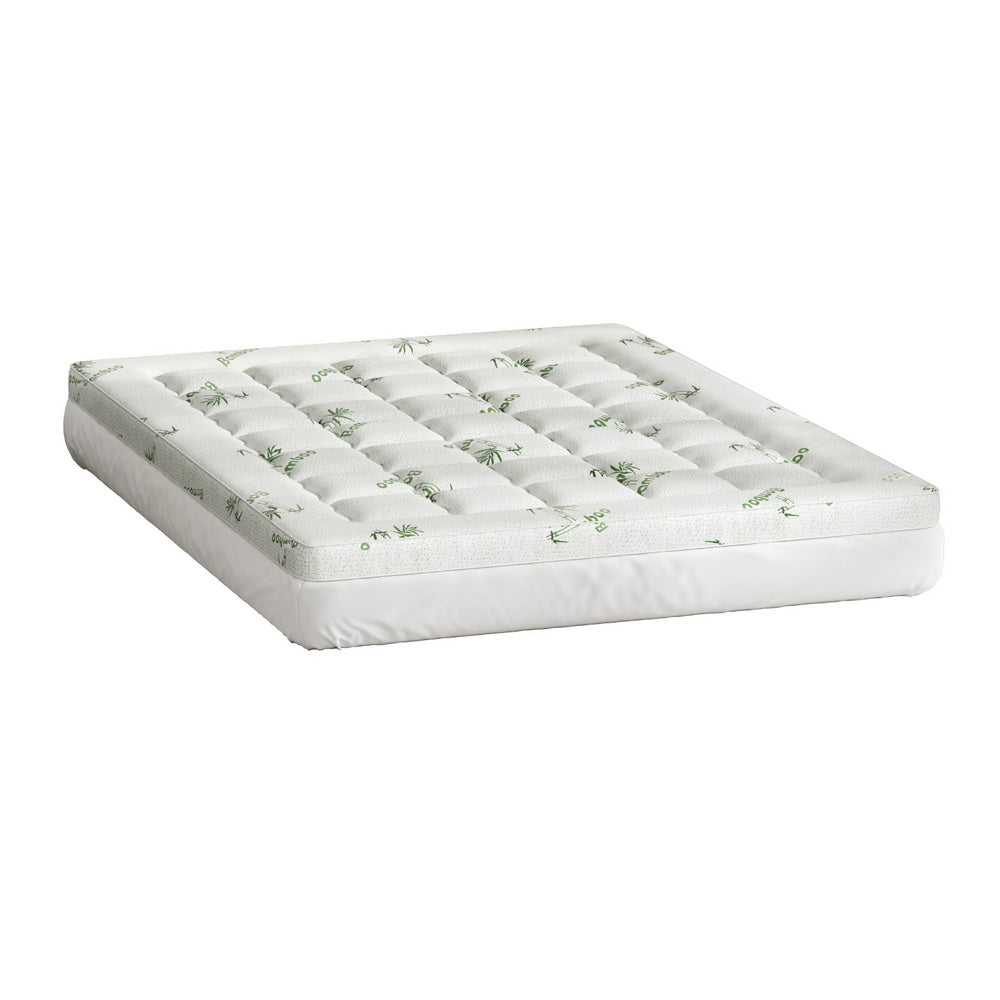 giselle-bedding-mattress-topper-pillowtop-bamboo-7-5cm-queen www.mallsonline.com.au
