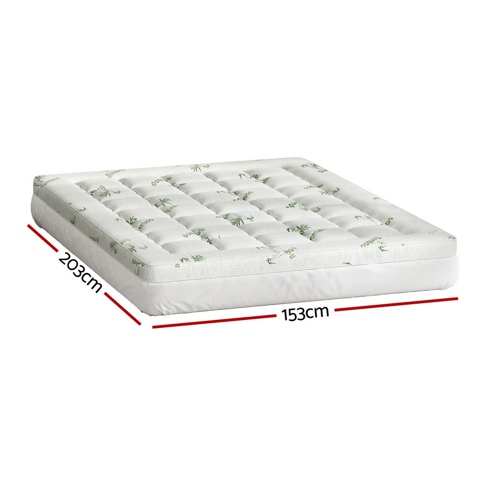 giselle-bedding-mattress-topper-pillowtop-bamboo-7-5cm-queen www.mallsonline.com.au