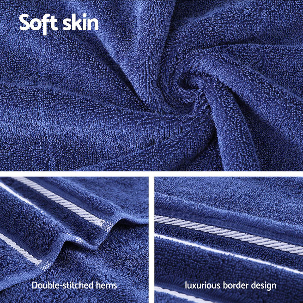 6-pack-bath-towels-set-cotton-towel-navy www.mallsonline.com.au