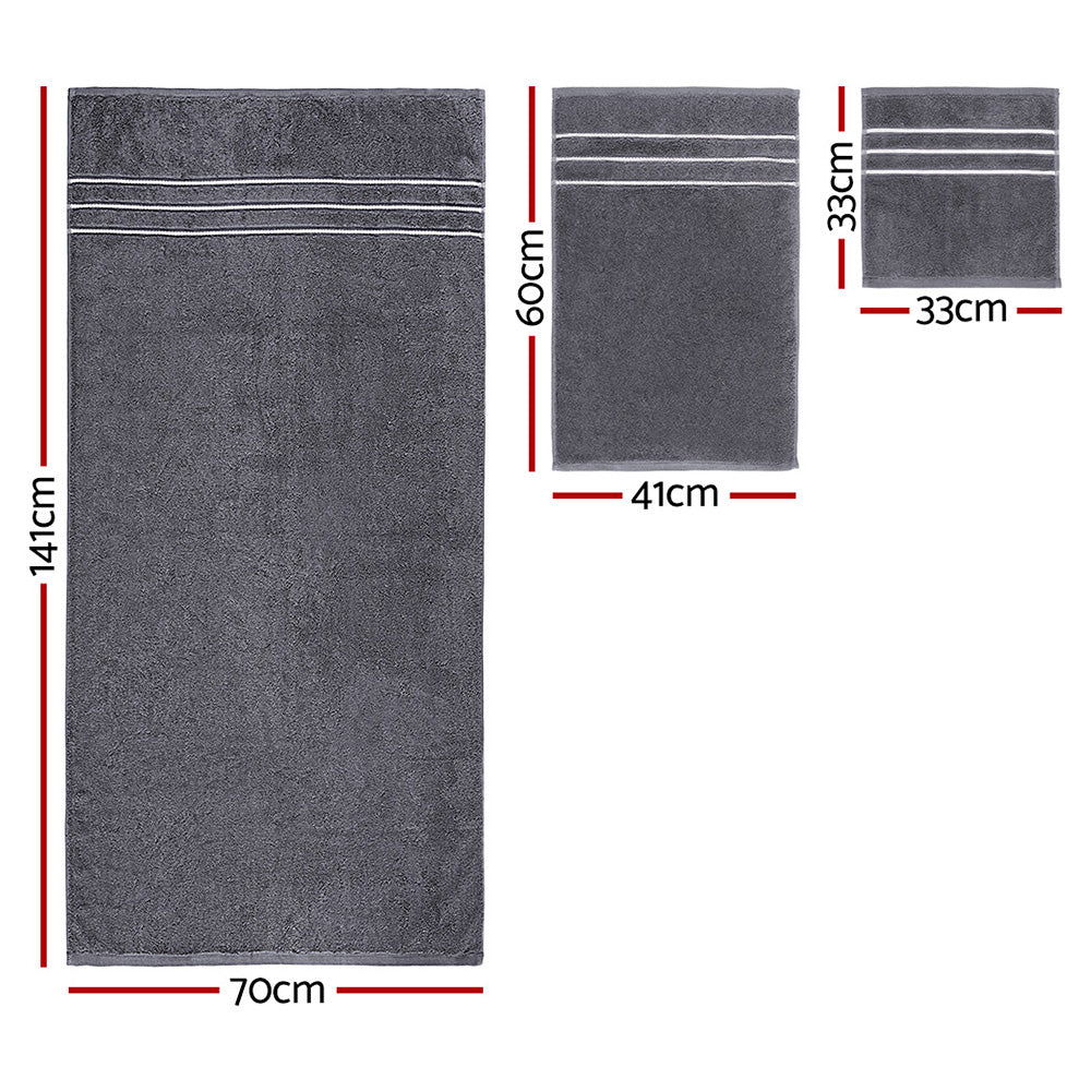 6-pack-bath-towels-set-cotton-towel-grey www.mallsonline.com.au