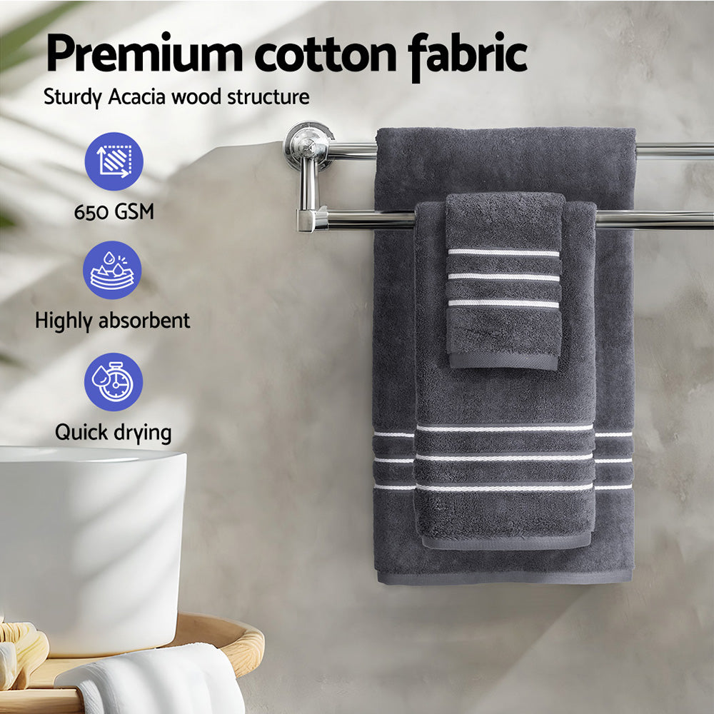 6-pack-bath-towels-set-cotton-towel-grey www.mallsonline.com.au