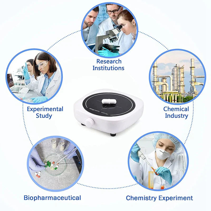 Mini Magnetic Stirrer 4000RPM Portable Mixer White