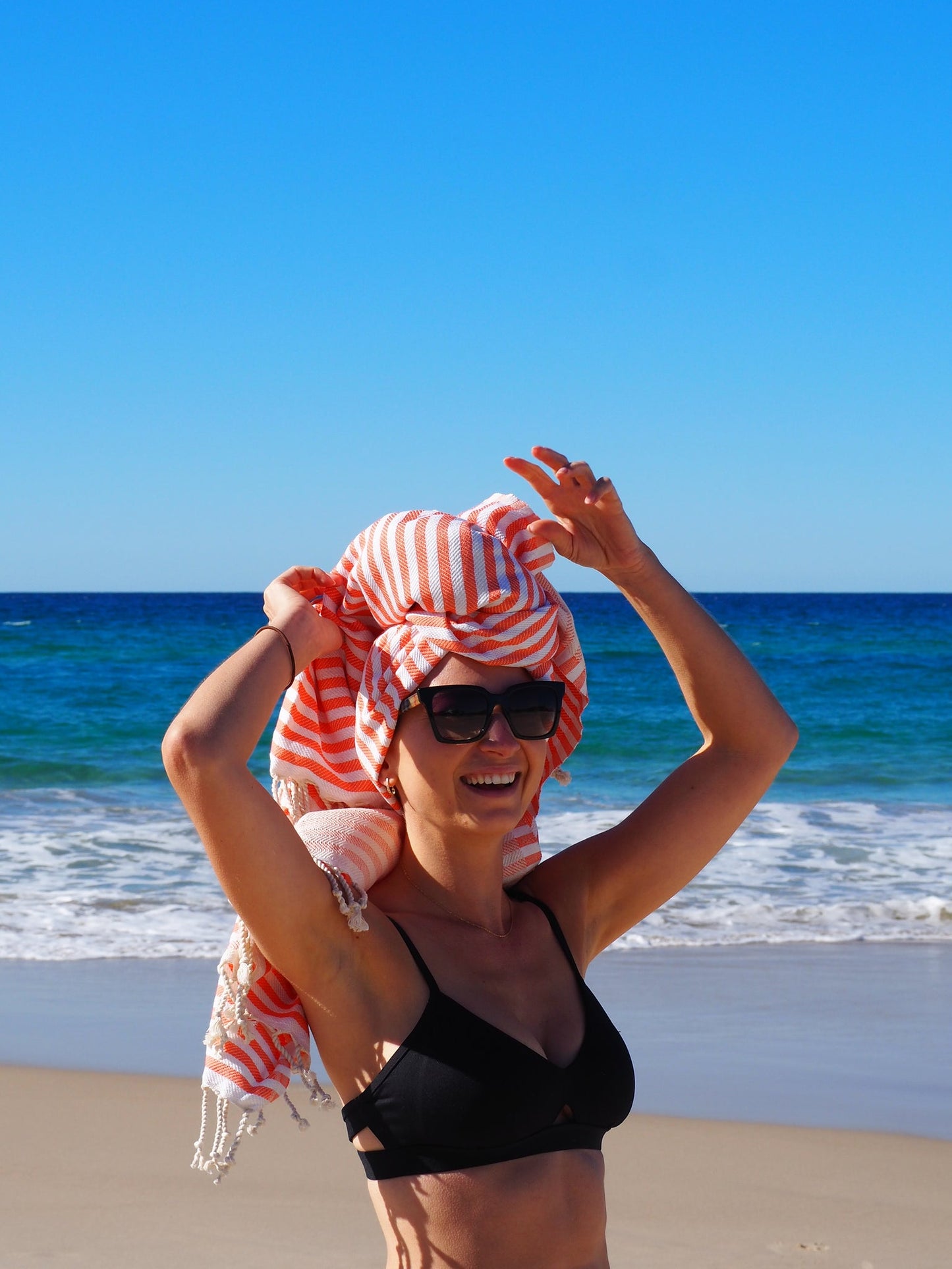 portsea-turkish-cotton-towel-coral www.mallsonline.com.au