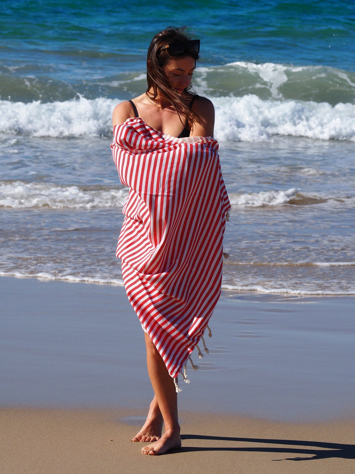 portsea-turkish-cotton-towel-cherry www.mallsonline.com.au
