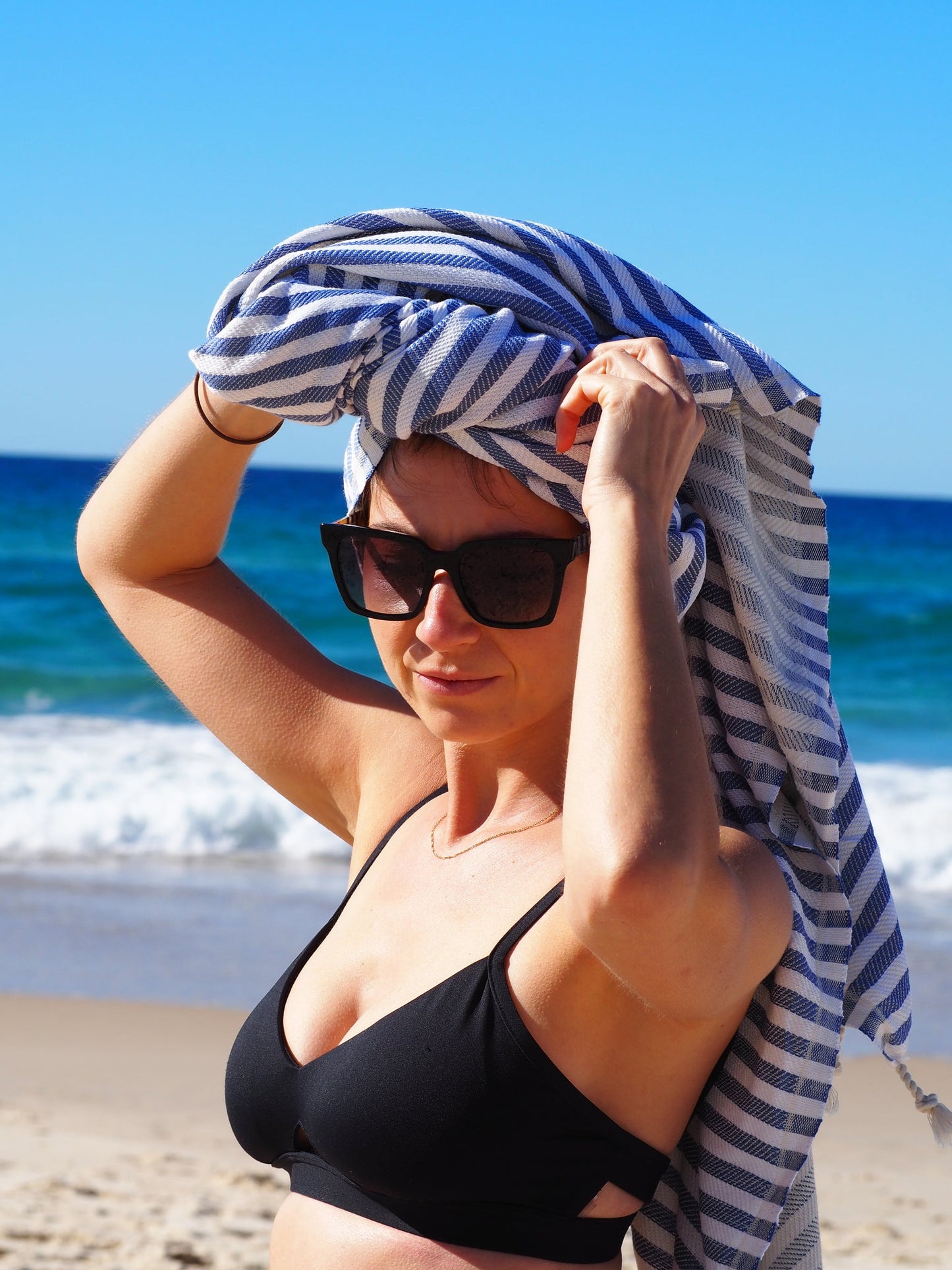 portsea-turkish-cotton-towel-navy www.mallsonline.com.au