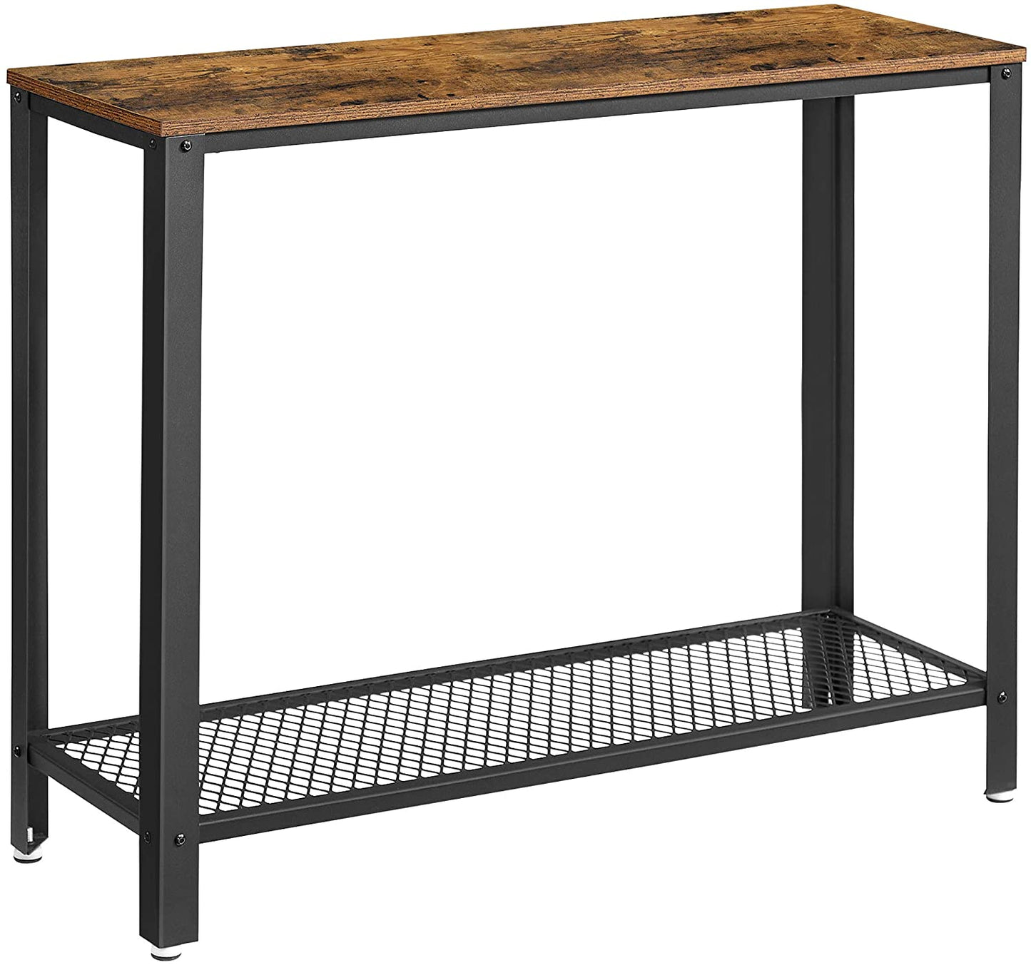 console-table-metal-frame-rustic-brown at www.mallsonline.com.au