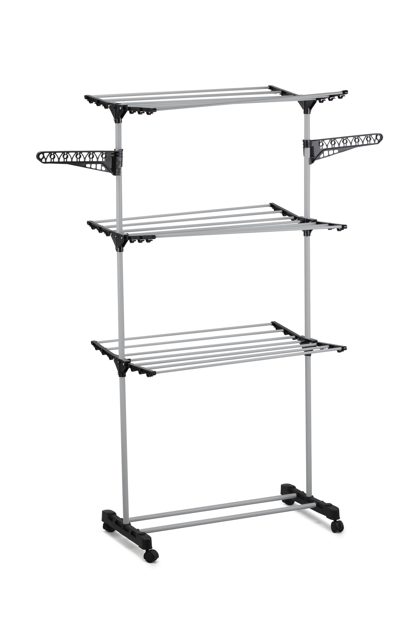 folding-3-tier-clothes-laundry-drying-rack-with-stainless-steel-tubes-for-indoor-outdoor-home www.mallsonline.com.au