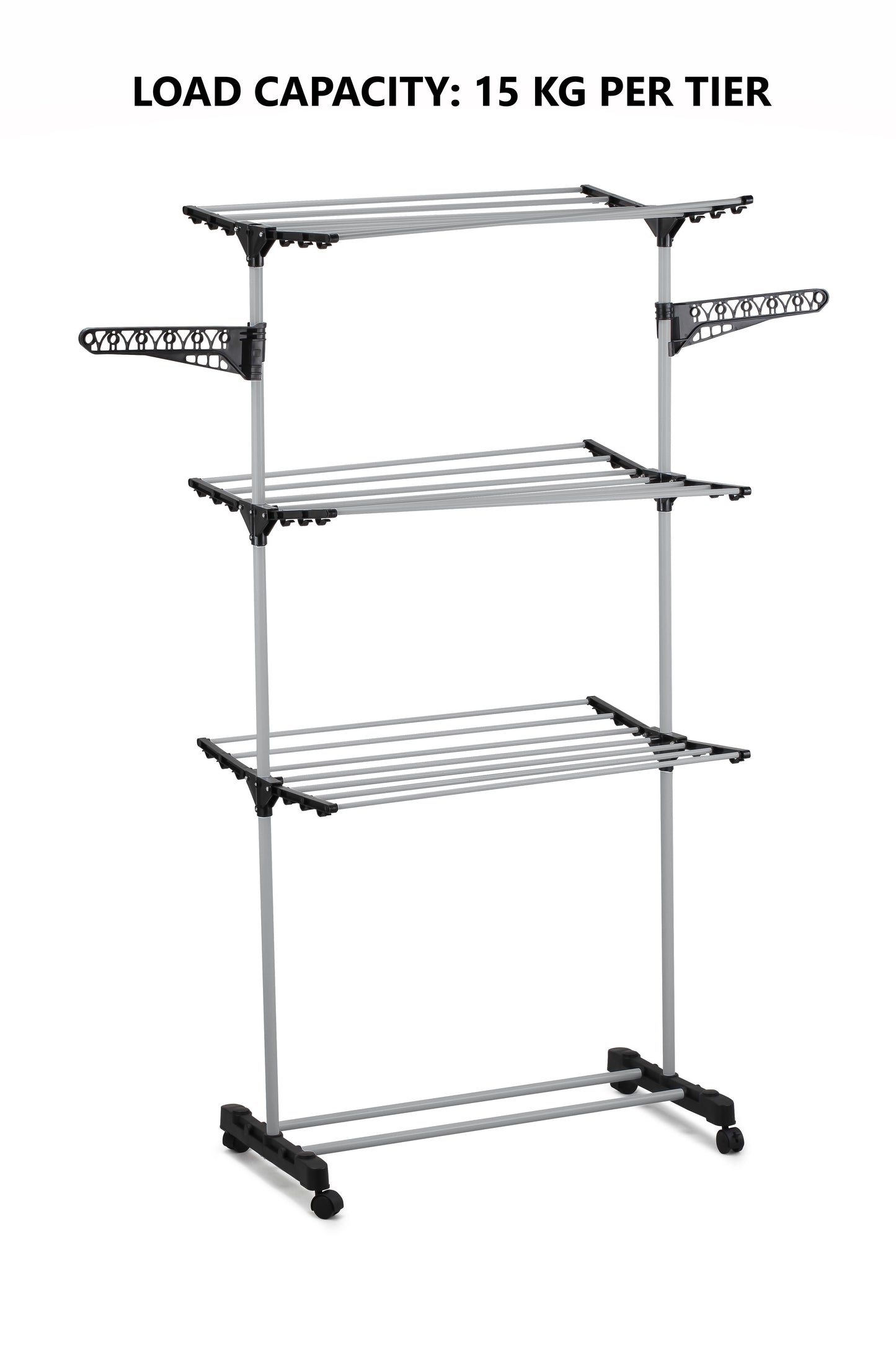 folding-3-tier-clothes-laundry-drying-rack-with-stainless-steel-tubes-for-indoor-outdoor-home www.mallsonline.com.au
