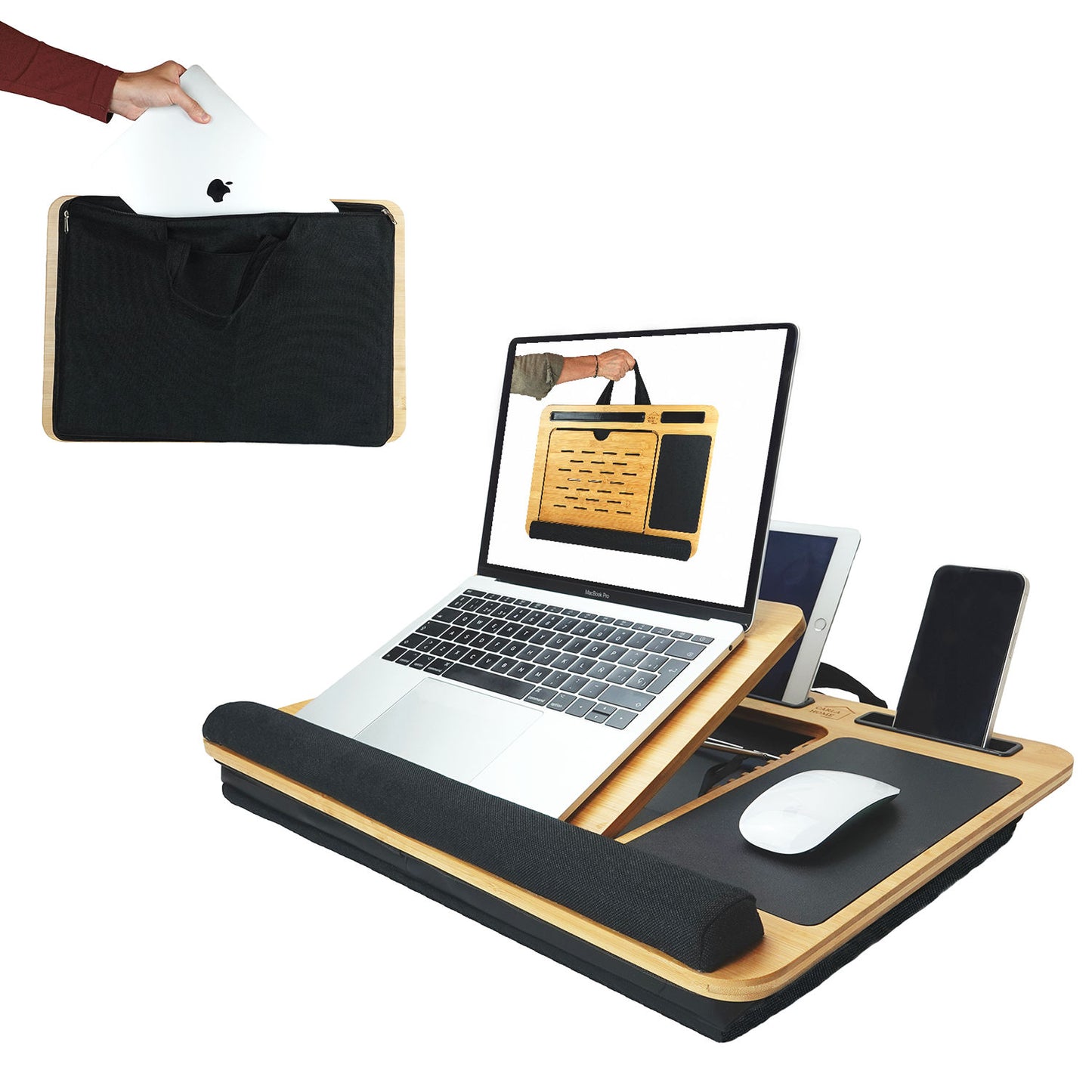 carla-home-bamboo-laptop-lap-desk-with-cushion-angle-adjustable-and-sleeve-case-bag-for-office-and-home www.mallsonline.com.au
