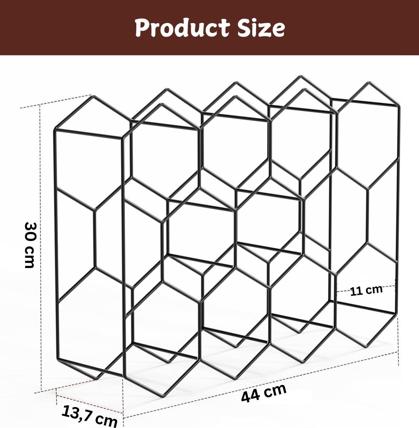 14-bottle-freestanding-modern-metal-countertop-wine-rack-countertop www.mallsonline.com.au