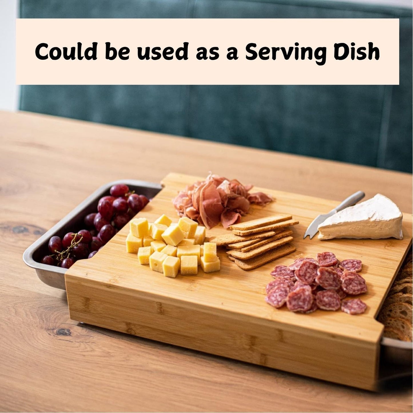 chopping-board-with-with-2-organiser-stainless-steel-trays-containers www.mallsonline.com.au