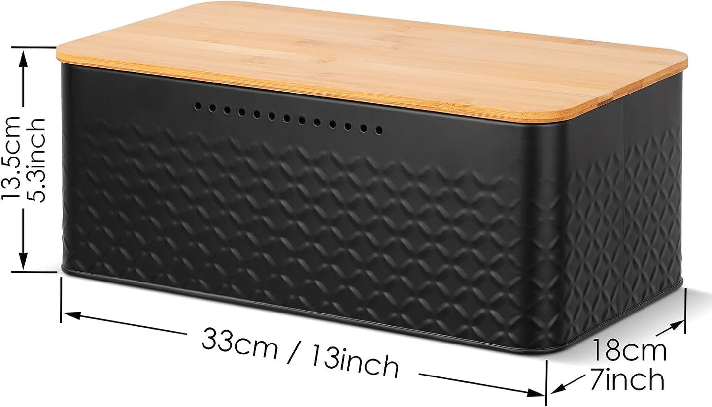 bread-bin-with-bamboo-lid-used-as-chopping-board-for-kitchen-countertop www.mallsonline.com.au