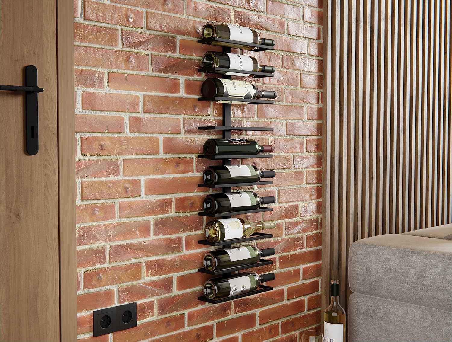 metal-wall-mount-wine-rack-for-wine-bottles-liquor-champagne-holds-10-bottles www.mallsonline.com.au