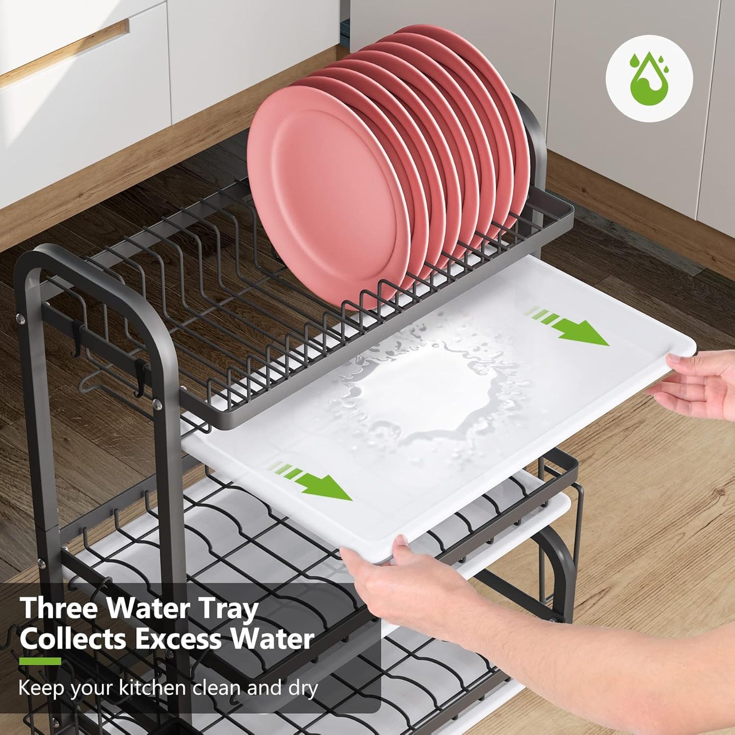 dish-drying-rack-3-tier-large-capacity-kitchen-storage-with-utensil-and-cutting-board-holder www.mallsonline.com.au