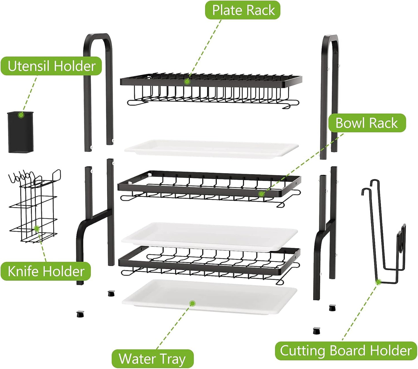 dish-drying-rack-3-tier-large-capacity-kitchen-storage-with-utensil-and-cutting-board-holder www.mallsonline.com.au