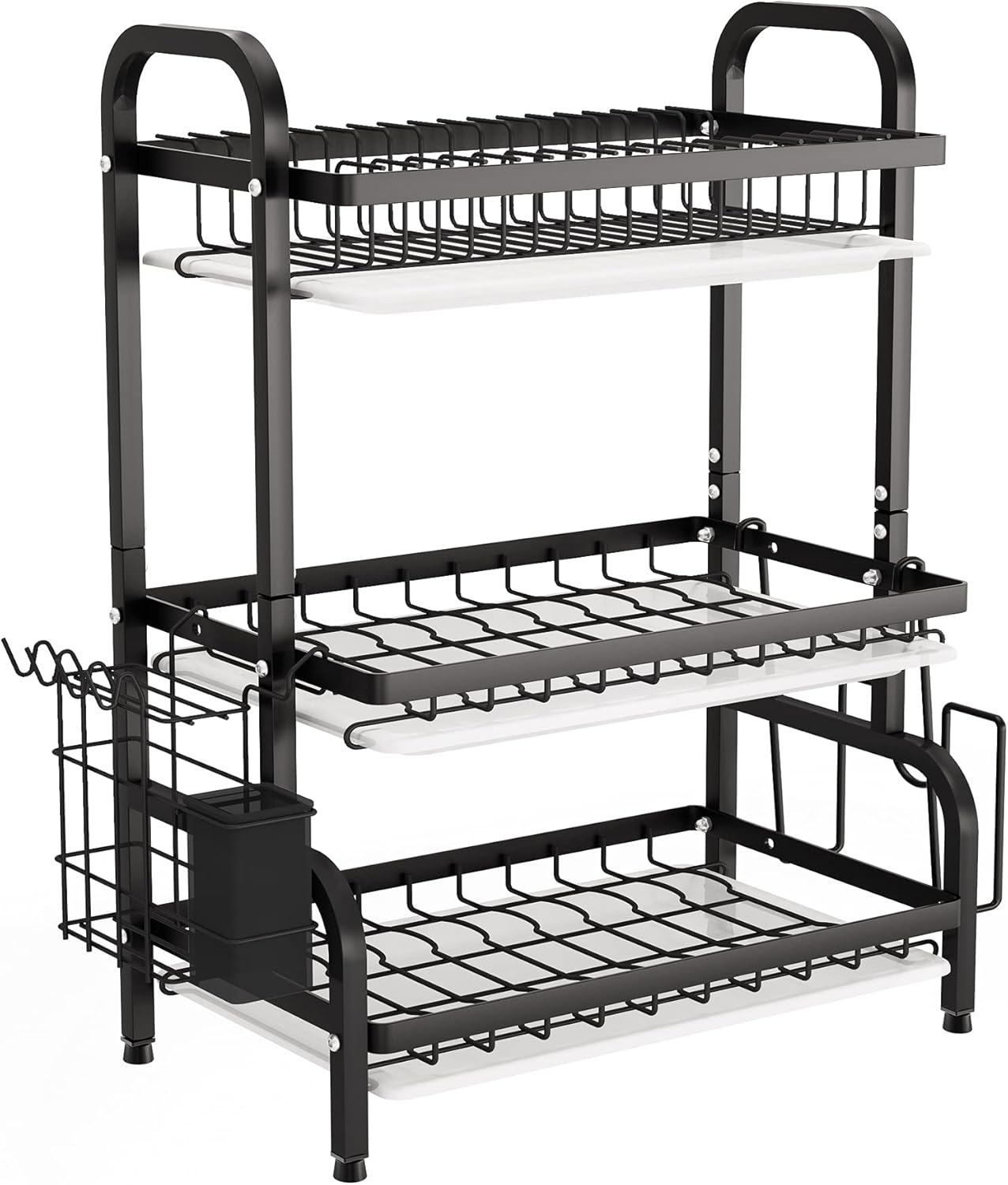 dish-drying-rack-3-tier-large-capacity-kitchen-storage-with-utensil-and-cutting-board-holder www.mallsonline.com.au