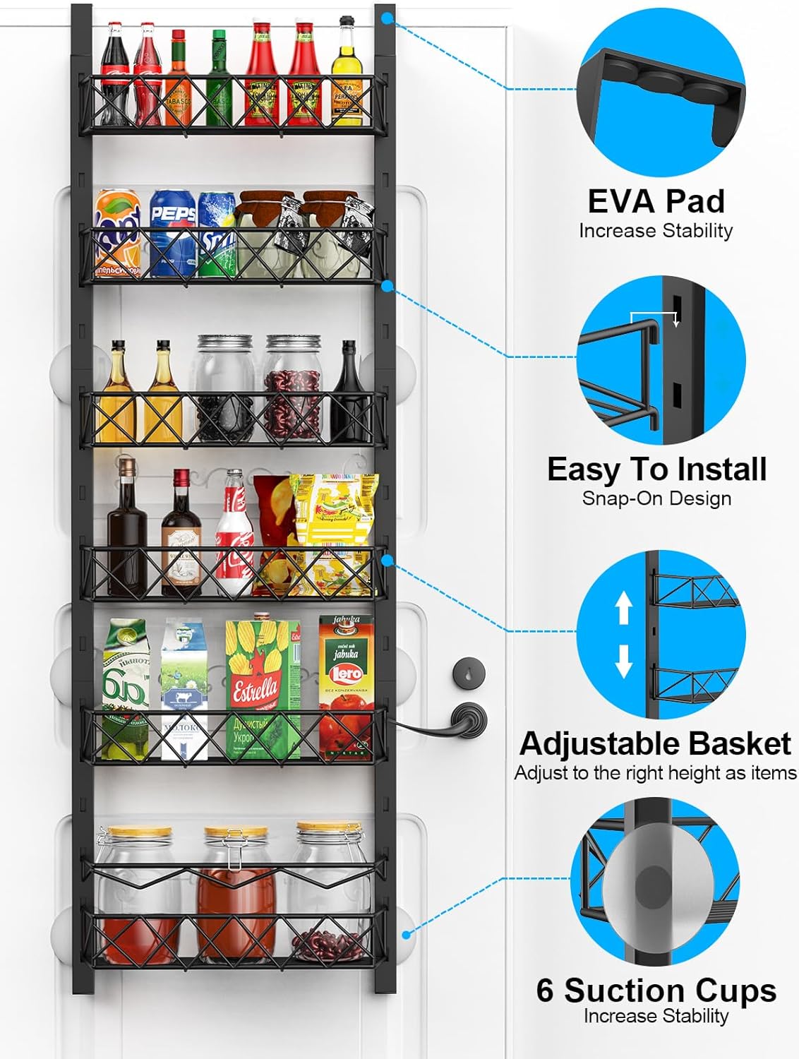 6-tier-adjustable-baskets-over-door-pantry-organiser-for-home-kitchen www.mallsonline.com.au