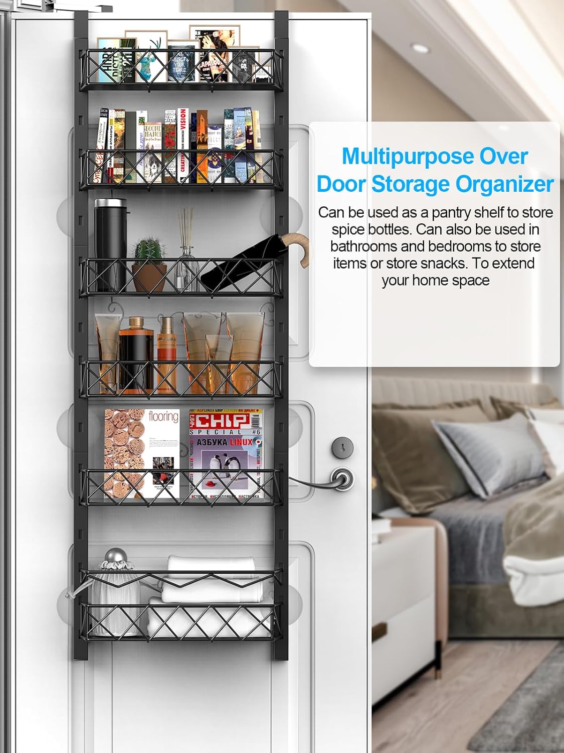 6-tier-adjustable-baskets-over-door-pantry-organiser-for-home-kitchen www.mallsonline.com.au