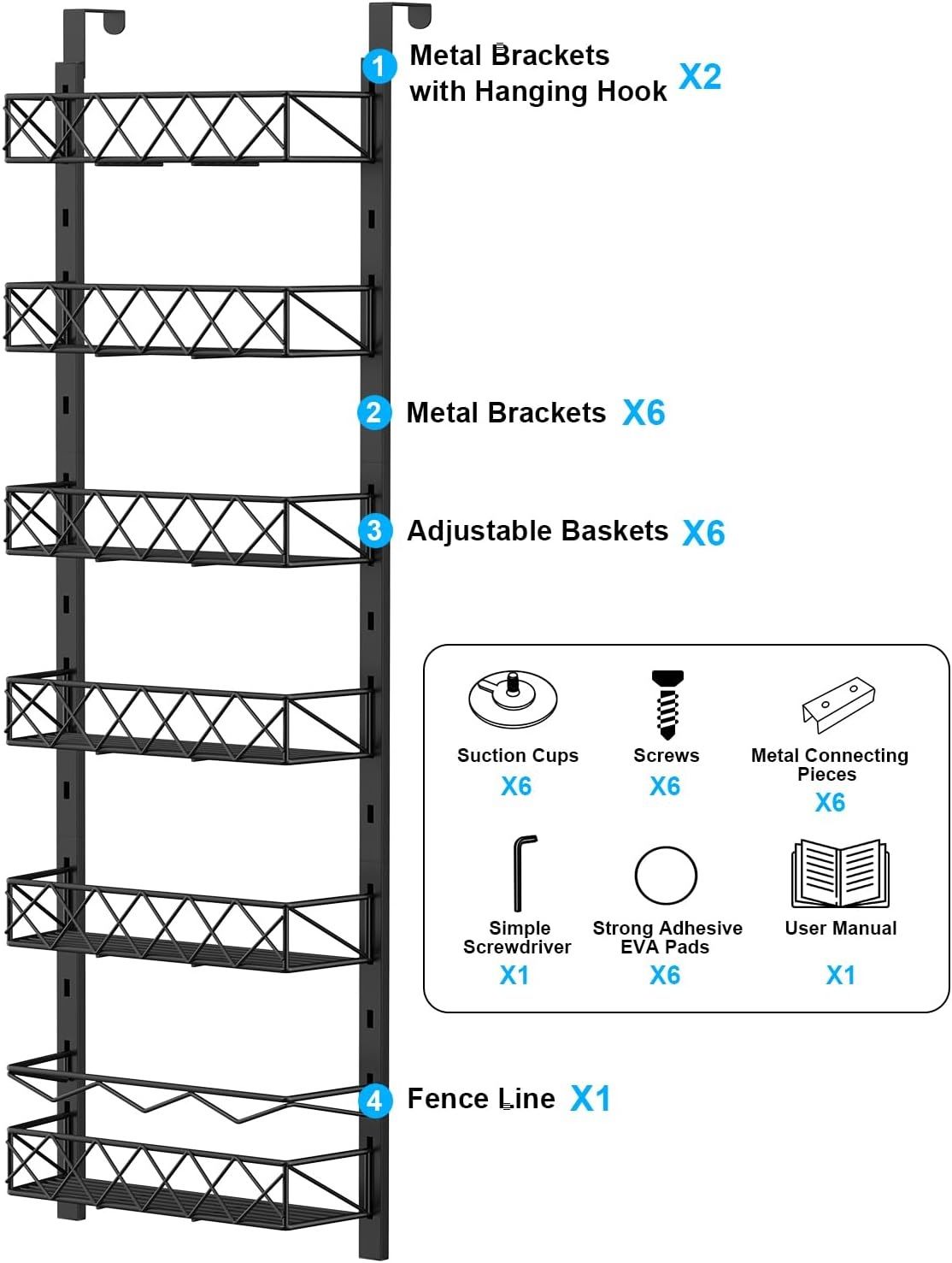 6-tier-adjustable-baskets-over-door-pantry-organiser-for-home-kitchen www.mallsonline.com.au