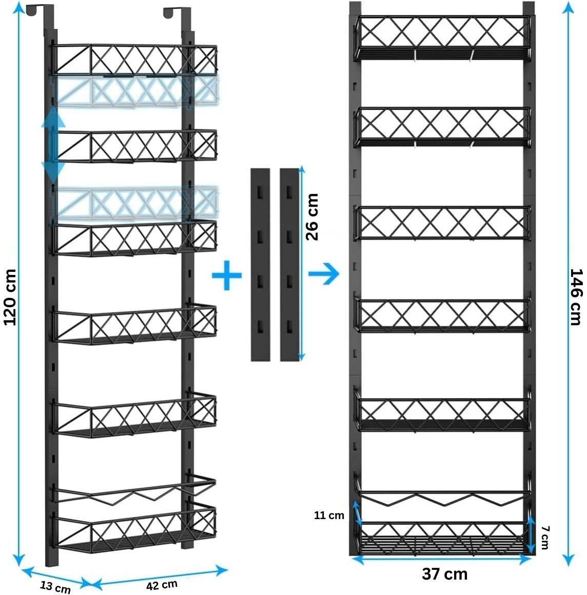 6-tier-adjustable-baskets-over-door-pantry-organiser-for-home-kitchen www.mallsonline.com.au