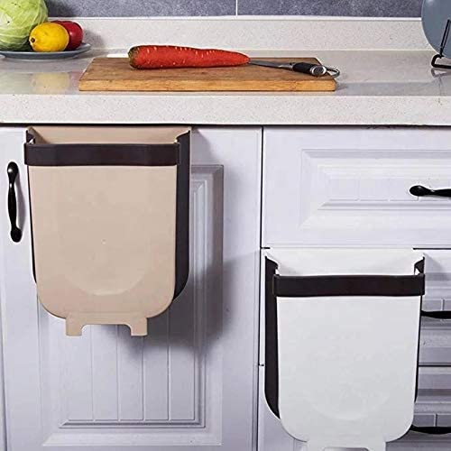 hanging-trash-can-collapsible-small-garbage-waste-bin-for-kitchen-cabinet-door-beige www.mallsonline.com.au