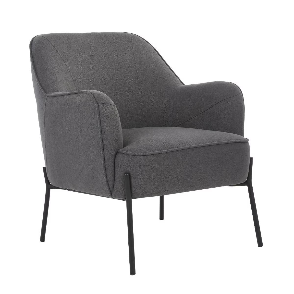 upholstered armchair dark grey