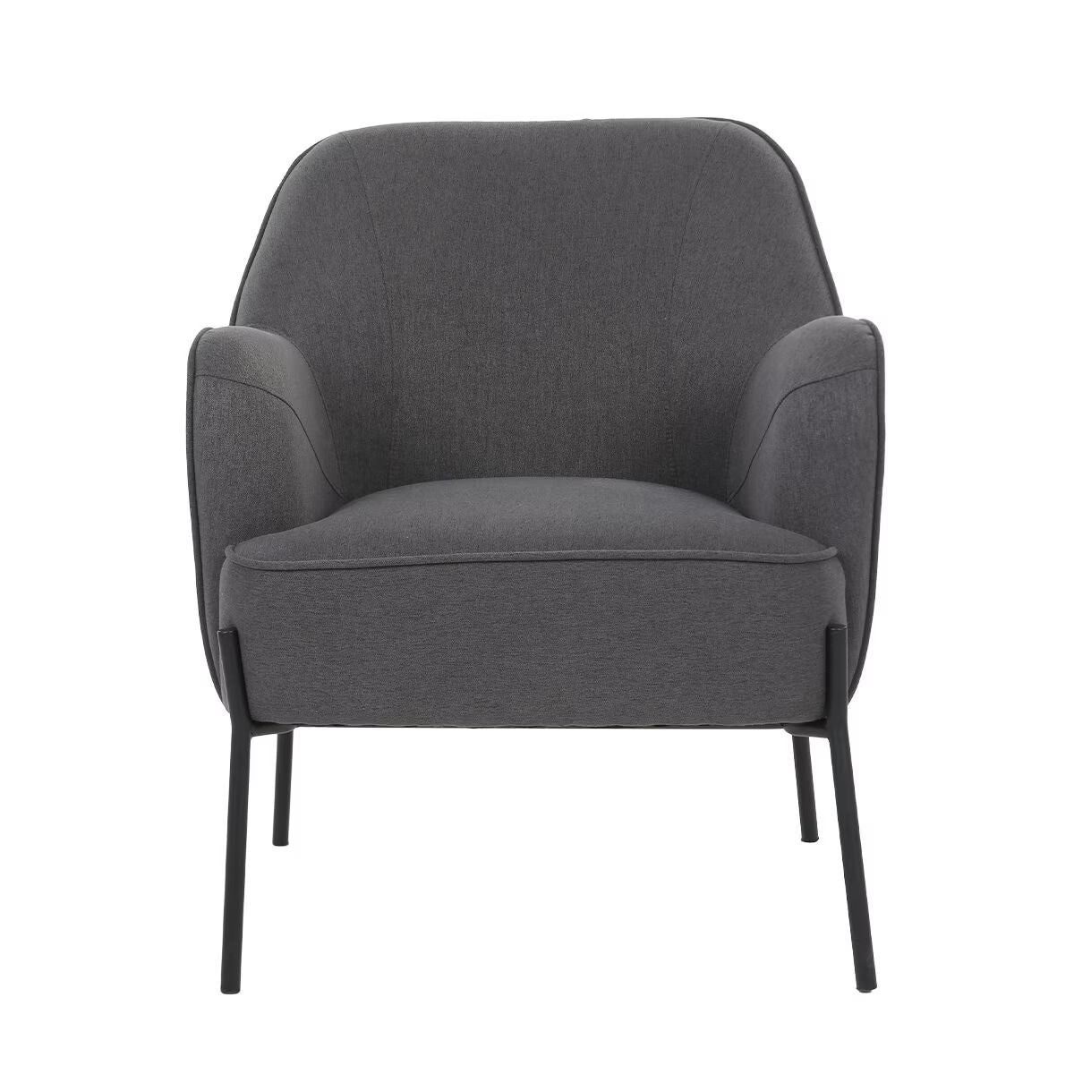 upholstered armchair dark grey