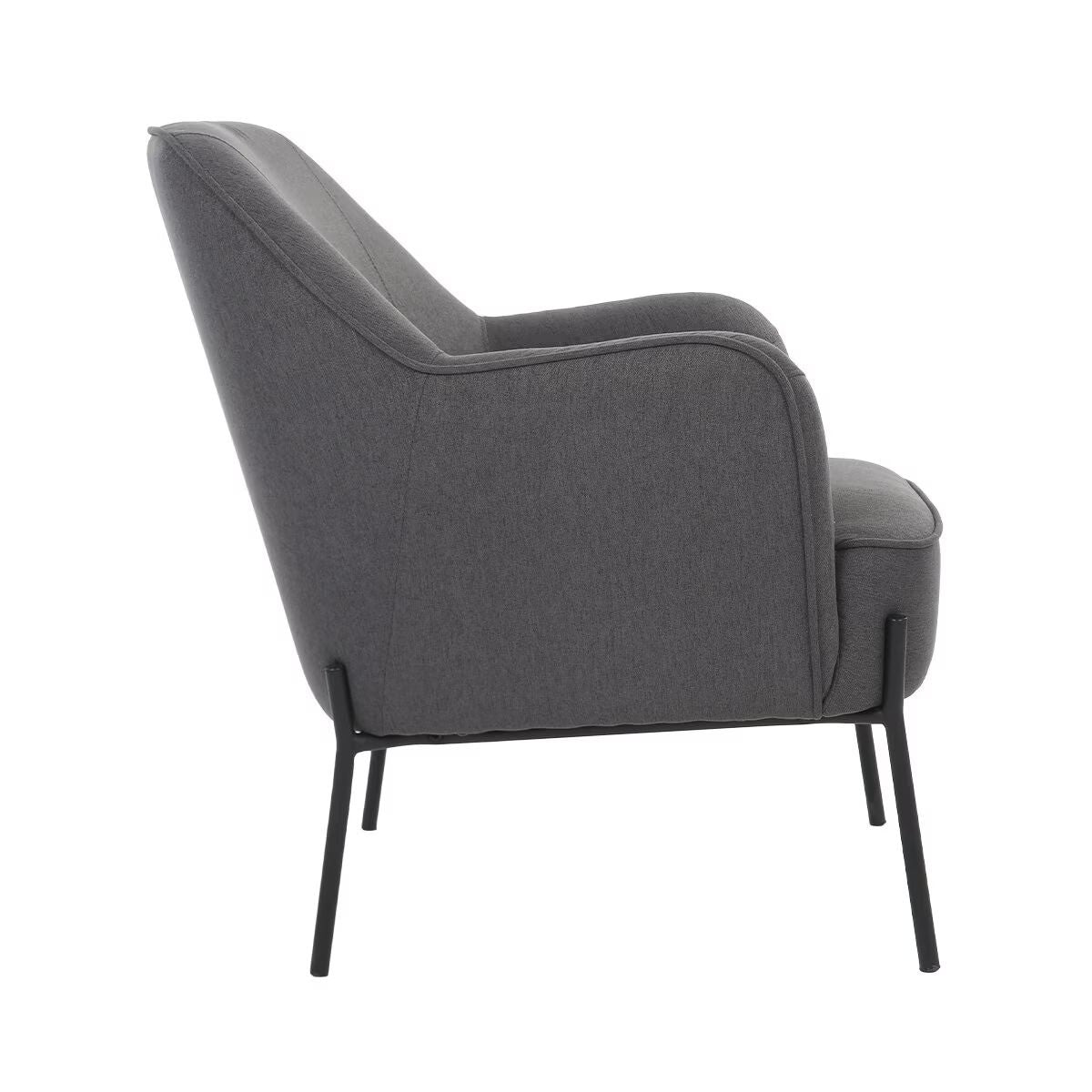 upholstered armchair dark grey