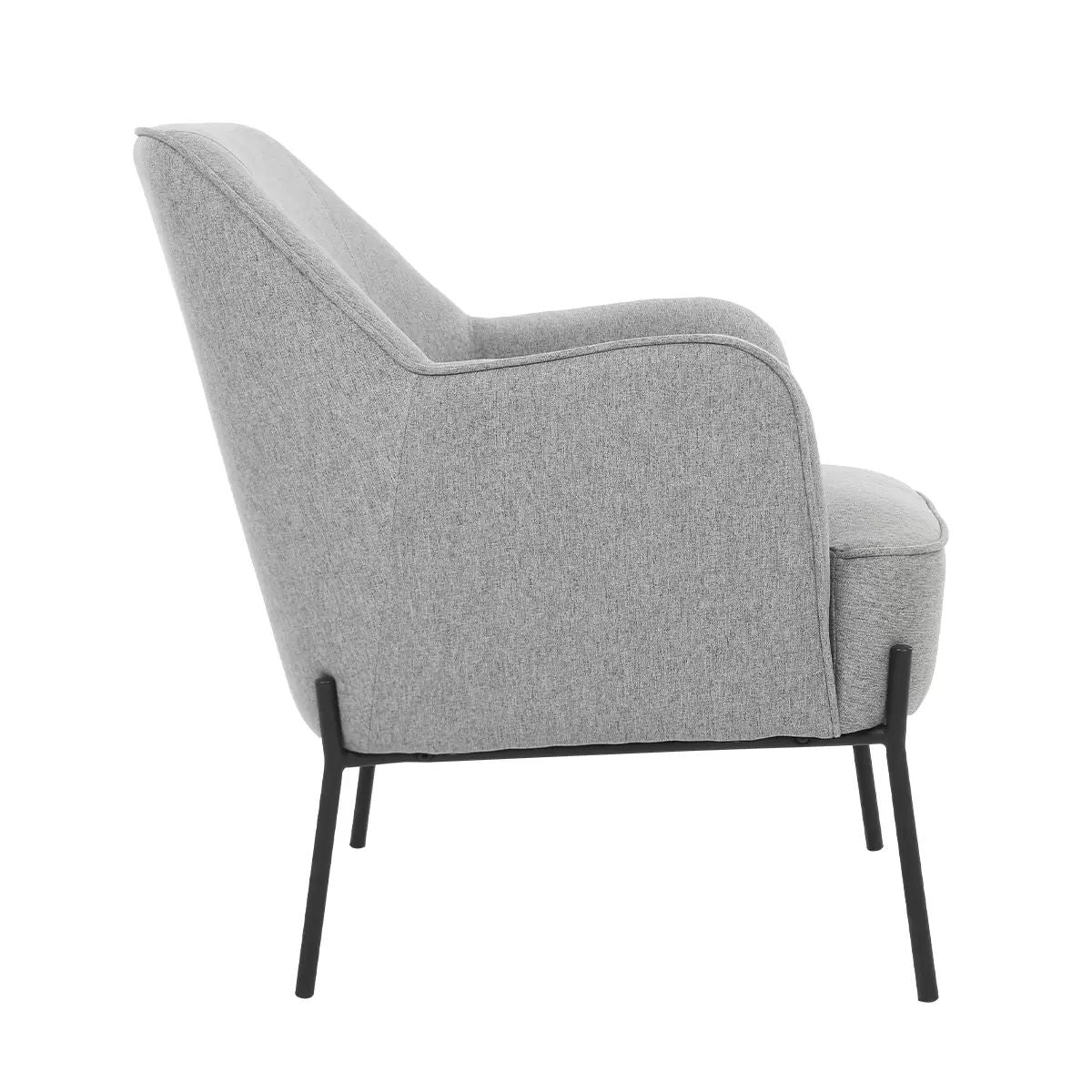 hugo upholstered armchair light grey