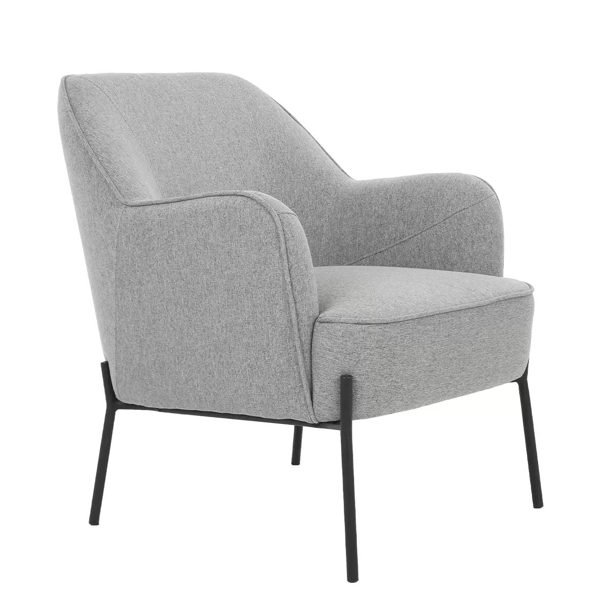 hugo upholstered armchair light grey