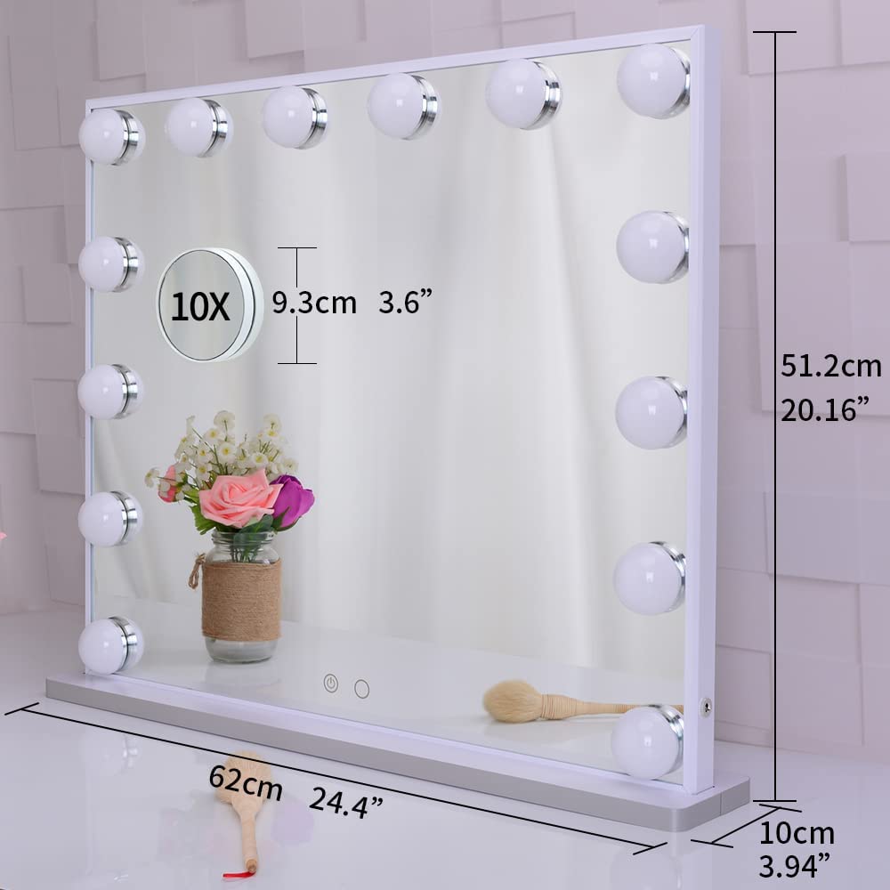 hollywood-makeup-vanity-mirror-with-led-lights-and-detachable-10x-magnification-mirror-white-62-x-51-cm