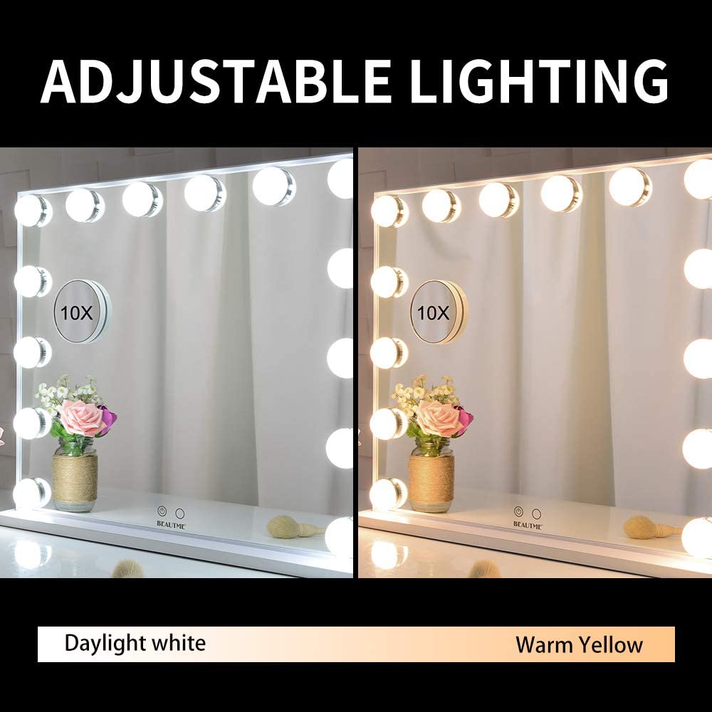hollywood-makeup-vanity-mirror-with-led-lights-and-detachable-10x-magnification-mirror-white-62-x-51-cm