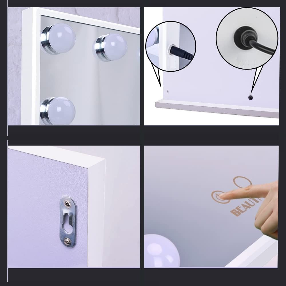 hollywood-makeup-vanity-mirror-with-led-lights-and-detachable-10x-magnification-mirror-white-62-x-51-cm
